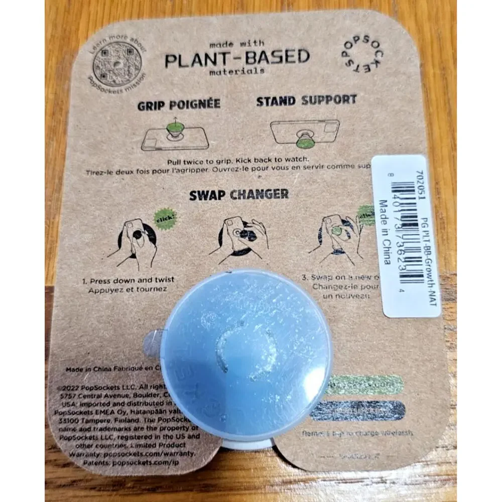 New Popsocket Plant Based Swappable Collapsible Grip & Stand - Phones & Tablet